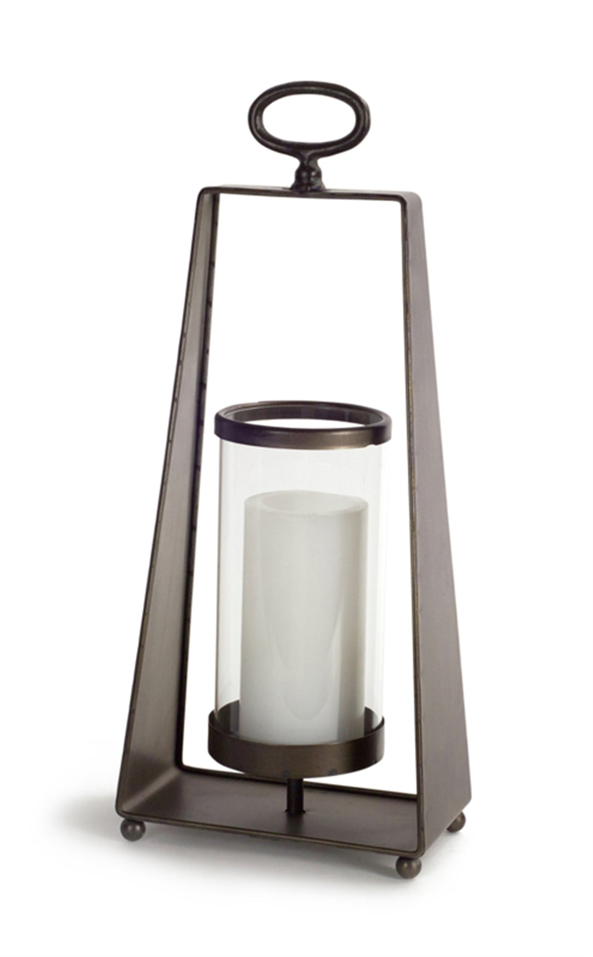 Metal candle holder with tapered frame (set of 2)