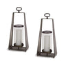 Glass-candle-holder-in-tapered-metal-stand-(set-of-2)-Candle-Holders