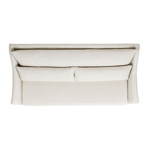 Ada - Flared Arm Contemporary Sofa With Lumbar Pillows - Flax White