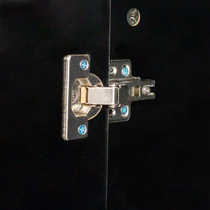 Cabinet With 4 Doors and 4 Open Shelves Freestanding Sideboard