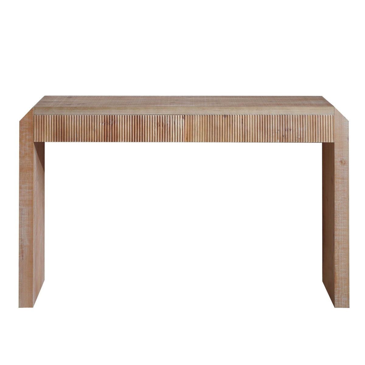 Rustic Modern Console Table With Drawer Storage - Natural Wood