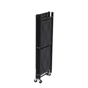 Assembled Black Foldable Metal Storage Shelving Unit