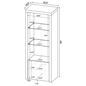 Lance - 3 Piece TV Entertainment Center With Shelves - Gloss White