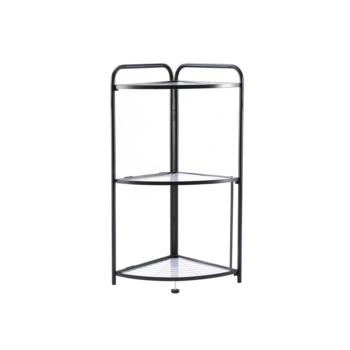 Assembled Black Foldable Corner Shelving Unit - 2 Sizes!