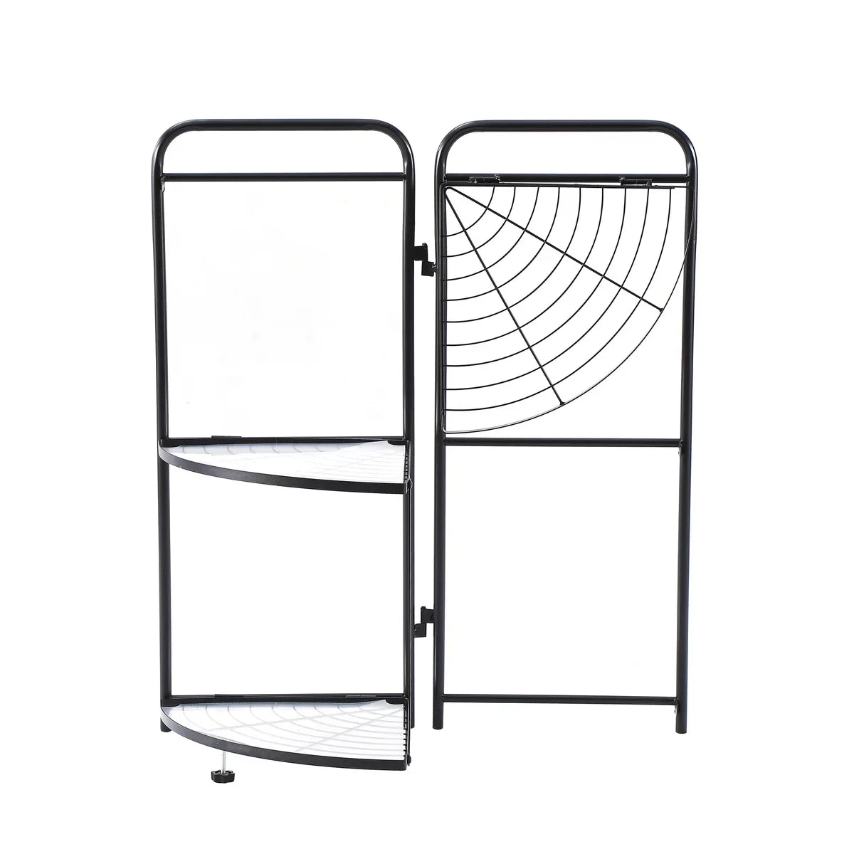 Assembled Black Foldable Corner Shelving Unit - 2 Sizes!