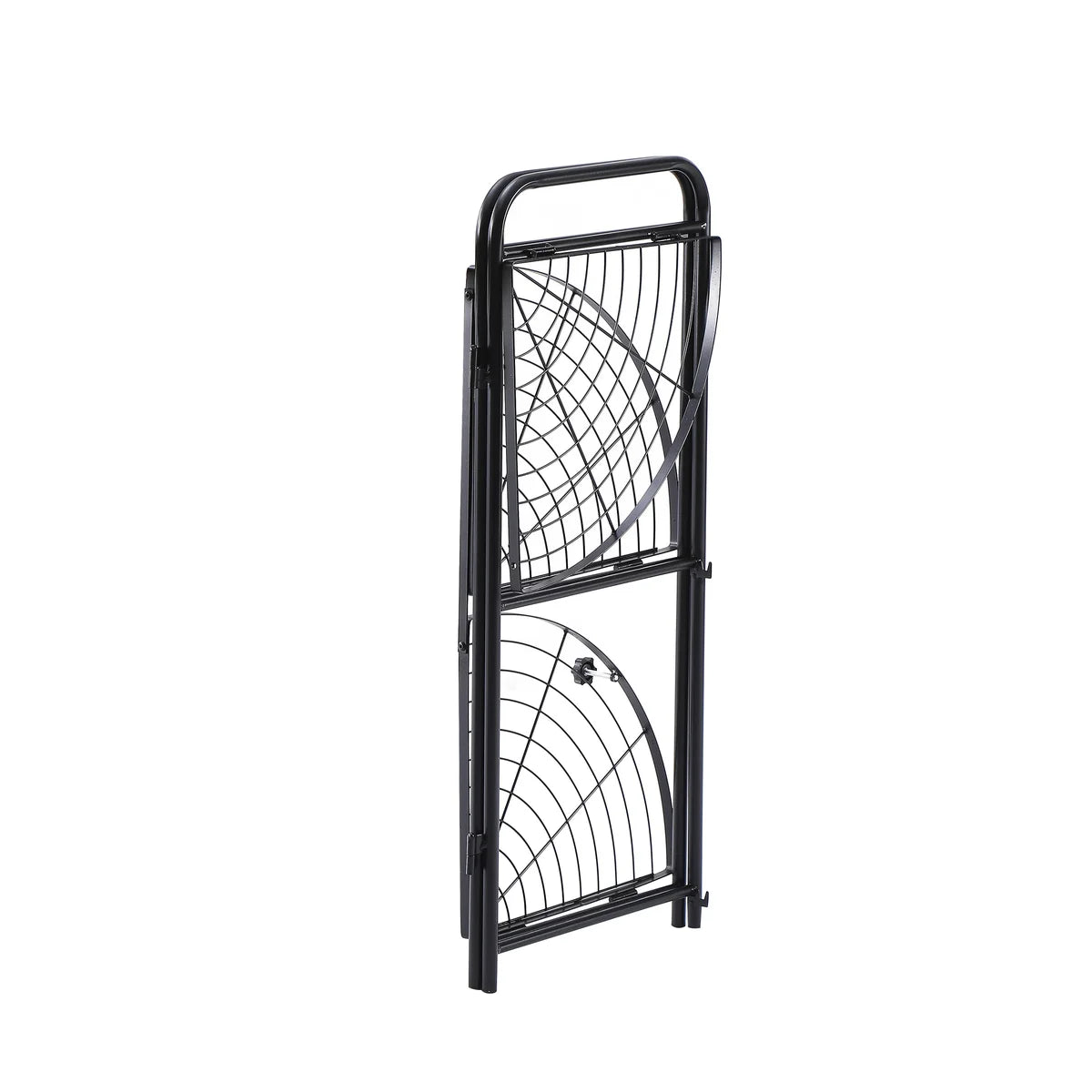 Assembled Black Foldable Corner Shelving Unit - 2 Sizes!