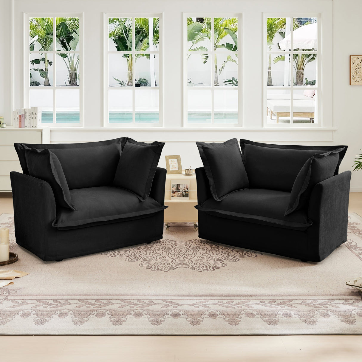 Set of 2 Slipcovered Armchairs