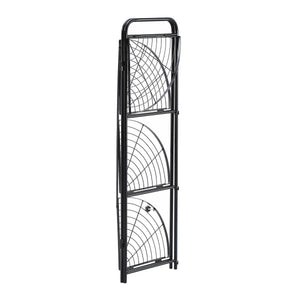 Assembled Black Foldable Corner Shelving Unit - 2 Sizes!