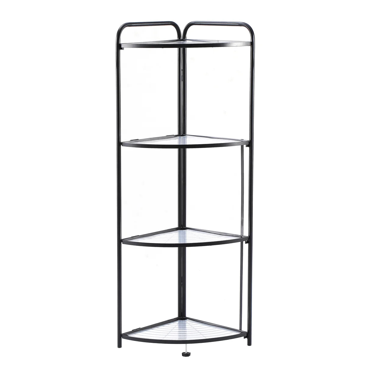 Assembled Black Foldable Corner Shelving Unit - 2 Sizes!