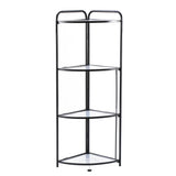 Assembled Black Foldable Corner Shelving Unit - 2 Sizes!