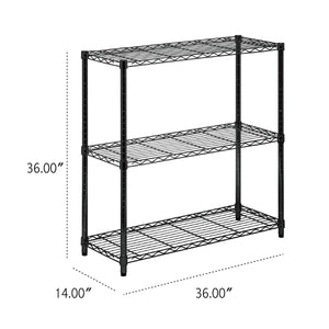Assembled Foldable Metal Storage Shelving Unit - 3 Sizes & 2 Colors!