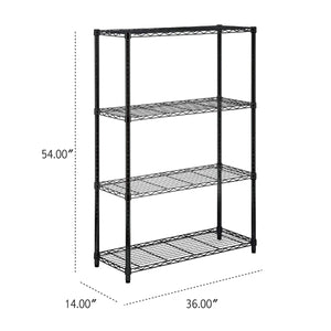 Assembled Foldable Metal Storage Shelving Unit - 3 Sizes & 2 Colors!