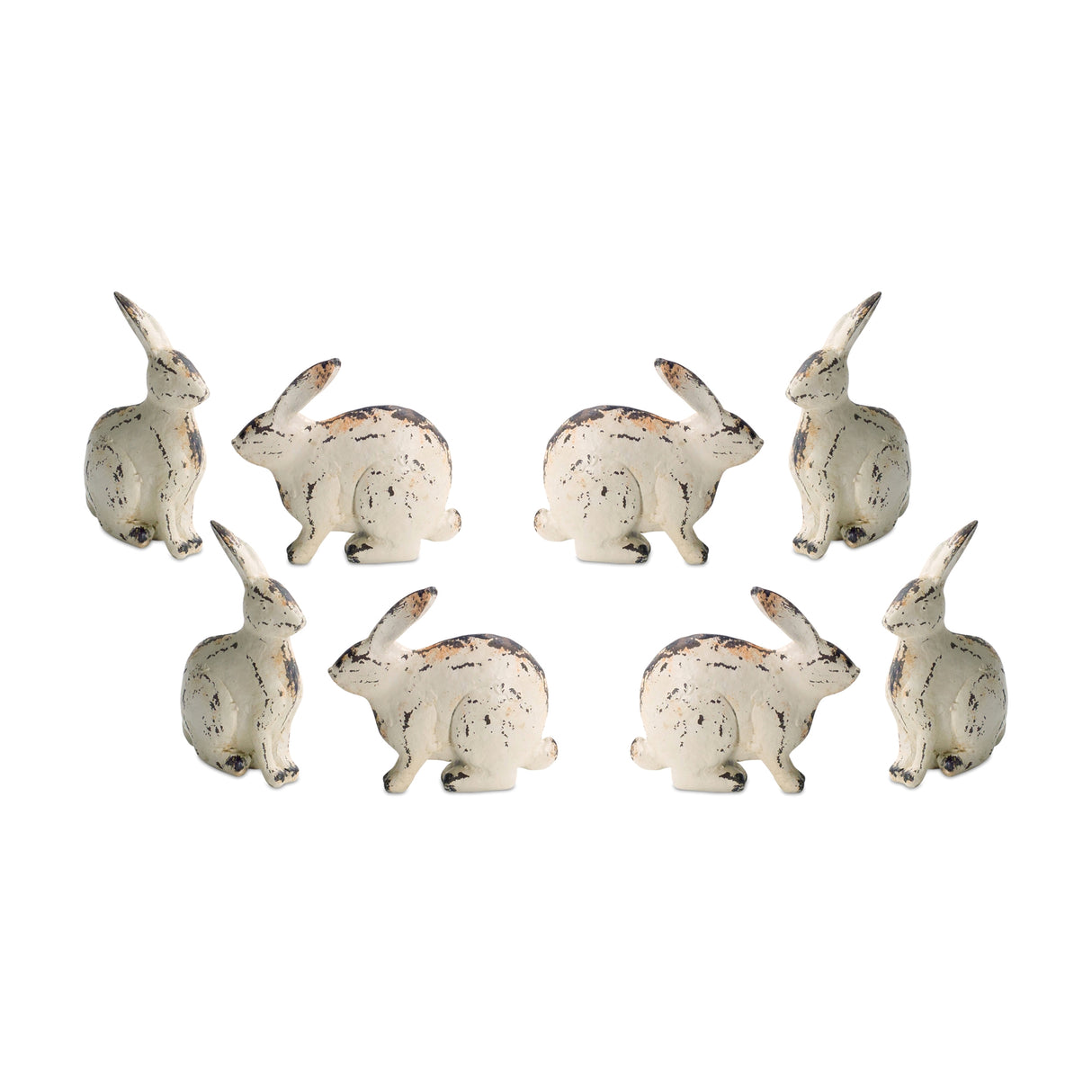 Distressed-ivory-rabbit-figurine-(set-of-2)-Figurines