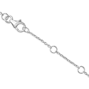 10K White Gold Diamond Accent "A-Z" Initial Charm and Link Bracelet