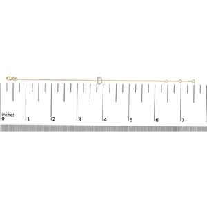 10K Yellow Gold Diamond Accent "A-Z" Initial Charm and Link Bracelet