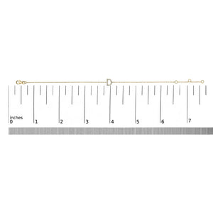 10K Yellow Gold Diamond Accent "A-Z" Initial Charm and Link Bracelet