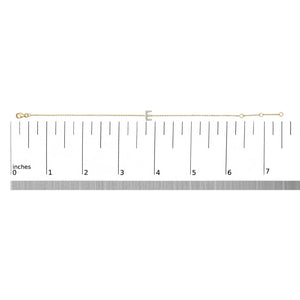 10K Yellow Gold Diamond Accent "A-Z" Initial Charm and Link Bracelet