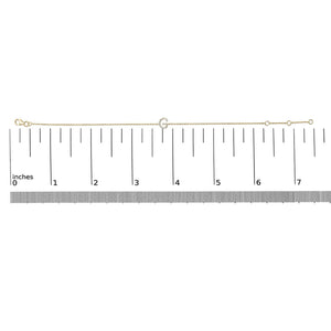 10K Yellow Gold Diamond Accent "A-Z" Initial Charm and Link Bracelet