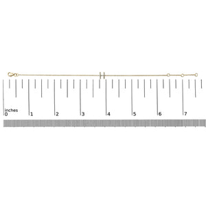 10K Yellow Gold Diamond Accent "A-Z" Initial Charm and Link Bracelet