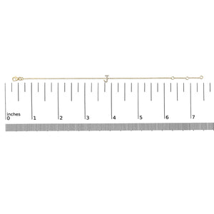 10K Yellow Gold Diamond Accent "A-Z" Initial Charm and Link Bracelet
