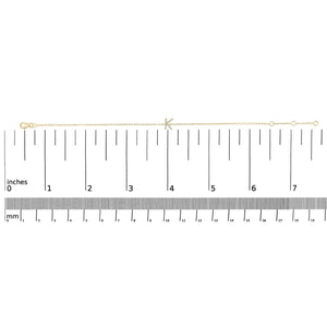 10K Yellow Gold Diamond Accent "A-Z" Initial Charm and Link Bracelet
