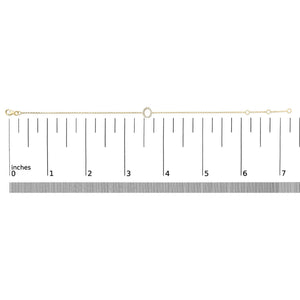 10K Yellow Gold Diamond Accent "A-Z" Initial Charm and Link Bracelet