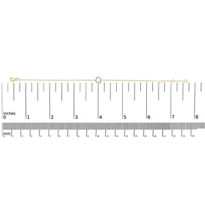10K Yellow Gold Diamond Accent "A-Z" Initial Charm and Link Bracelet