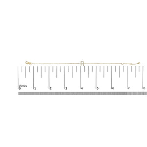10K Yellow Gold Diamond Accent "A-Z" Initial Charm and Link Bracelet