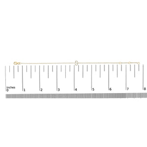 10K Yellow Gold Diamond Accent "A-Z" Initial Charm and Link Bracelet