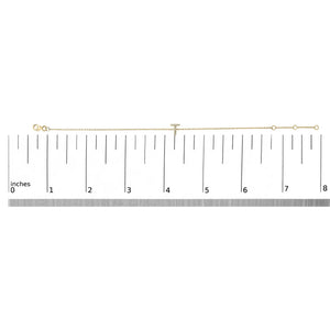 10K Yellow Gold Diamond Accent "A-Z" Initial Charm and Link Bracelet