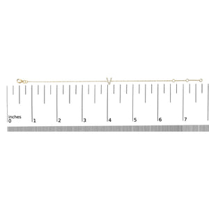 10K Yellow Gold Diamond Accent "A-Z" Initial Charm and Link Bracelet
