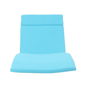 Blue Outdoor Chaise Lounge Cushion 2-Pack with Water-Resistant Fabric