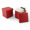 Folding Storage Ottoman Foot Rest Stool – Faux Leather Ottoman Bench with Hidden Storage for Books & Home Organization