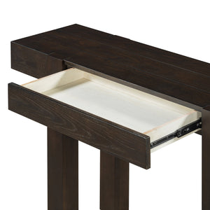 TREXM Rustic Minimalist Console Table with Hidden Drawer