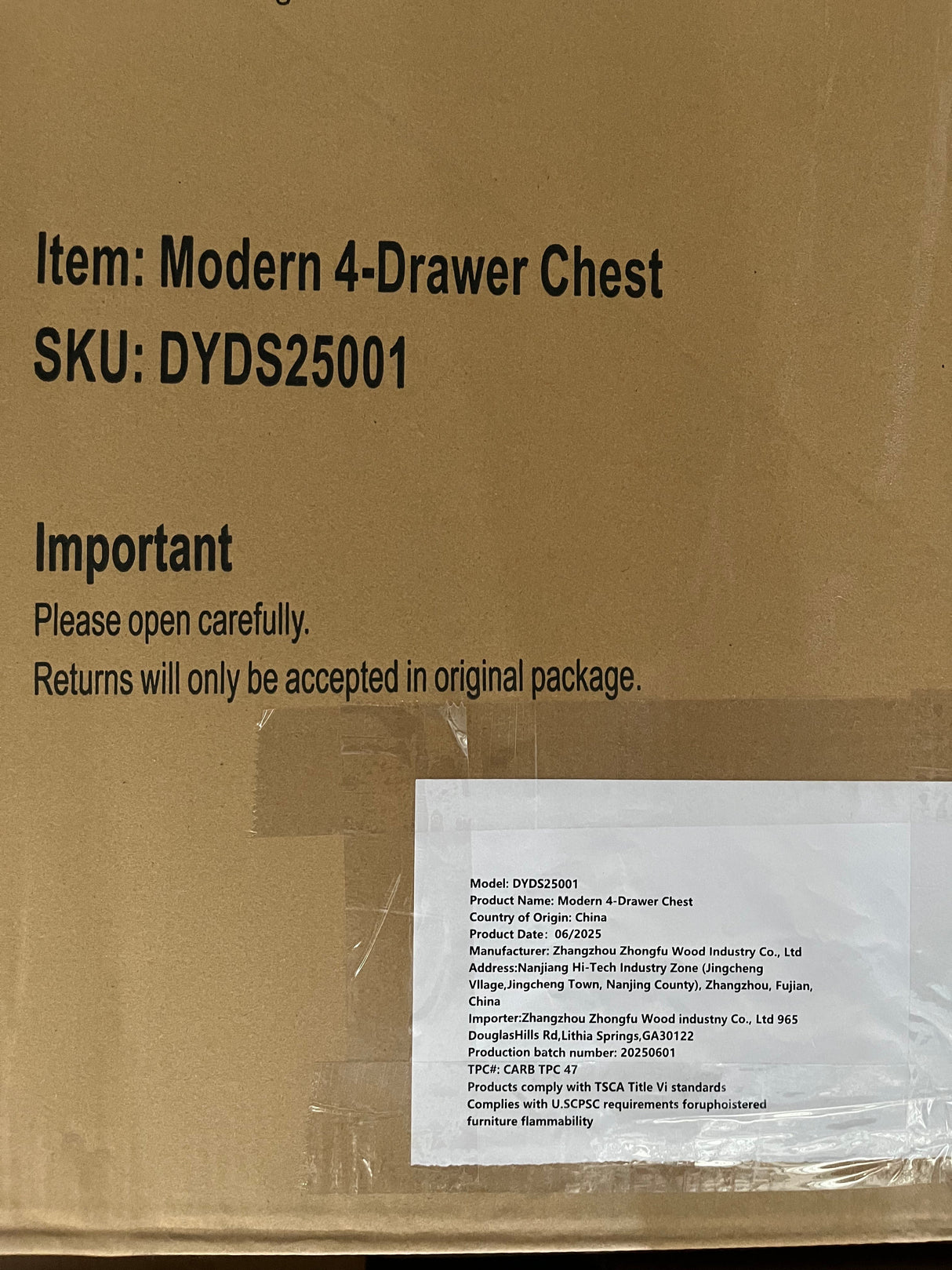 White 4-Drawer Kids Dresser