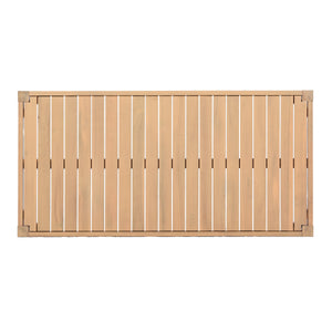47.24" Outdoor Patio Acacia Solid Wood Coffee Table (Light Teak)