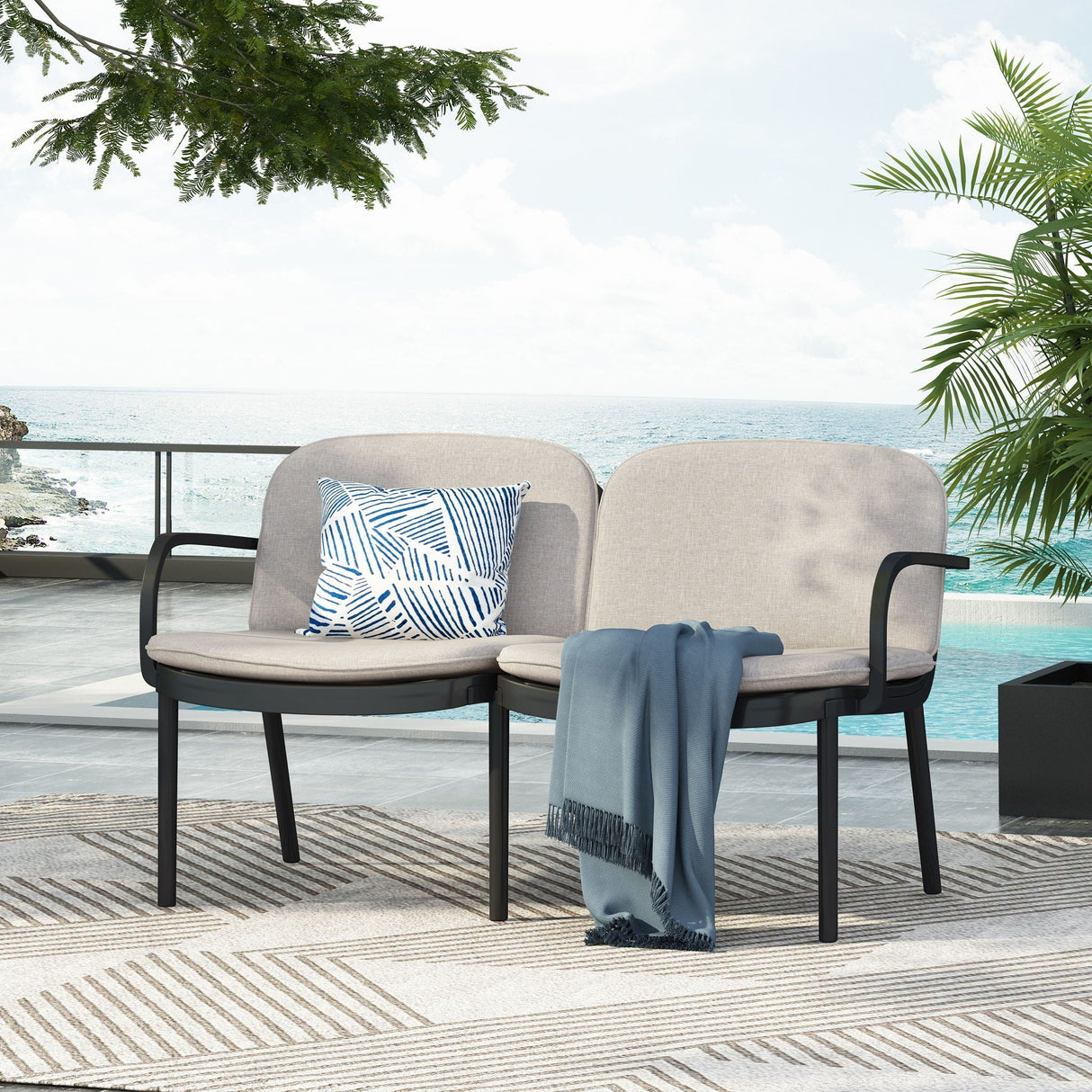 Luna Outdoor Patio Loveseat