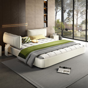 Cloud Bed Frame With Oversized Padded Movable Headboard