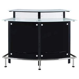 Keystone - Home Bar With Stemware & Wine Storage - Black