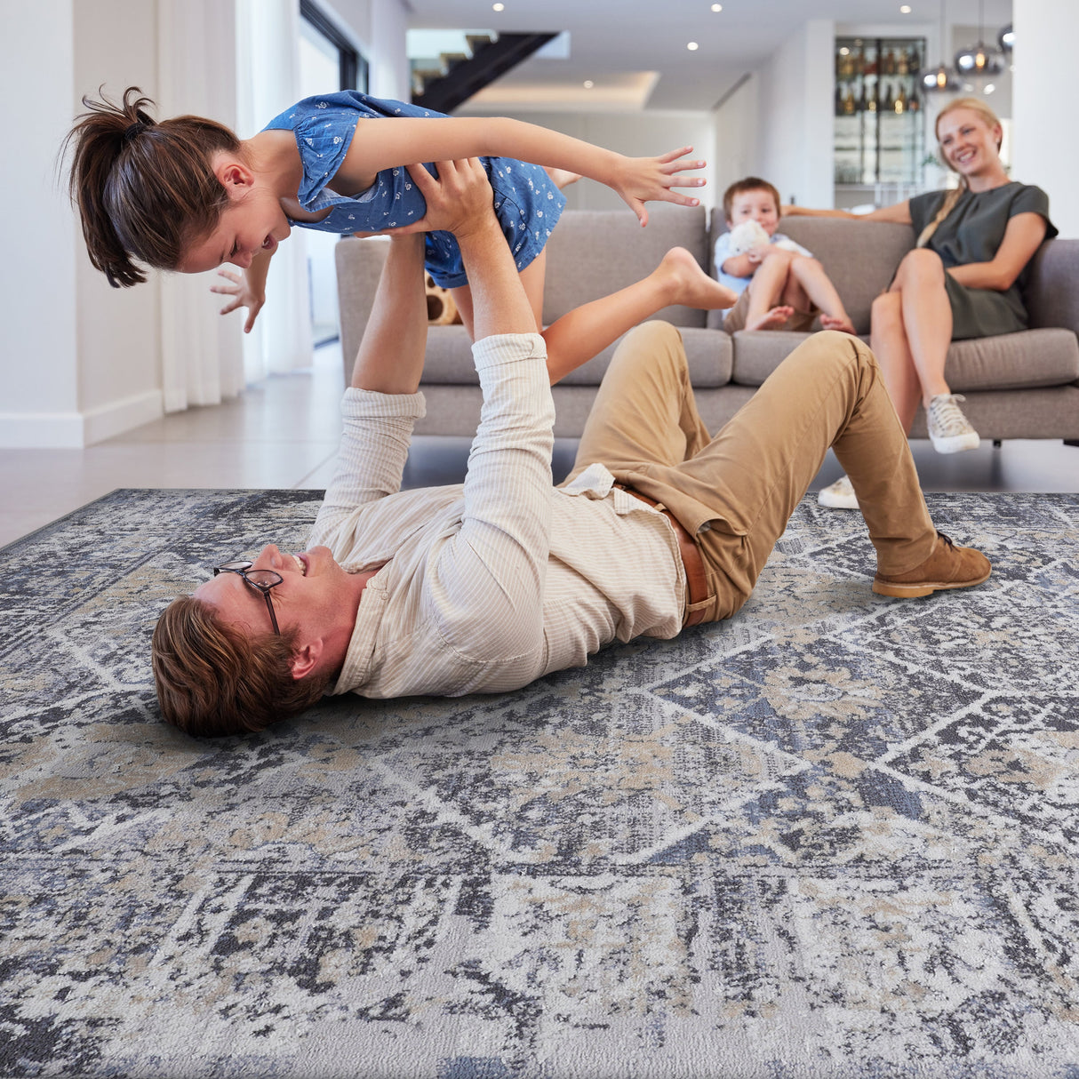 NAAR PAYAS Traditional Non-Shedding and Stain Resistant Area Rug