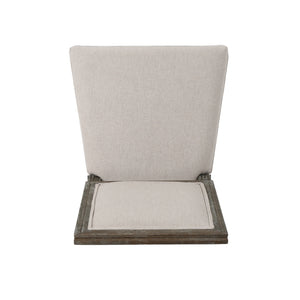 Traditional Style Dining Chair Set With Fabric Upholstery