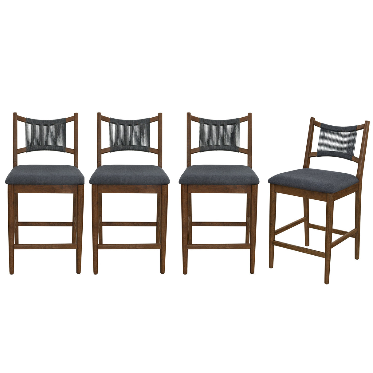 Arno Indoor Upholstered Wooden Counter Stool