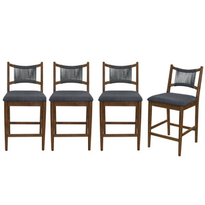 Arno Indoor Upholstered Wooden Counter Stool