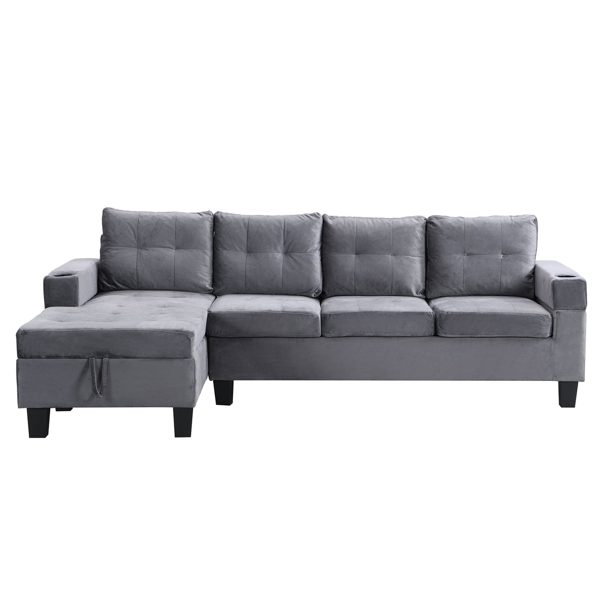 Modern Sectional Sofa Set with L-Shape Chaise Lounge