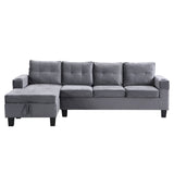 Modern Sectional Sofa Set with L-Shape Chaise Lounge