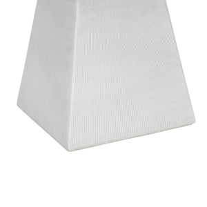 Antique-Textured Magnesium Oxide Outdoor Side Table