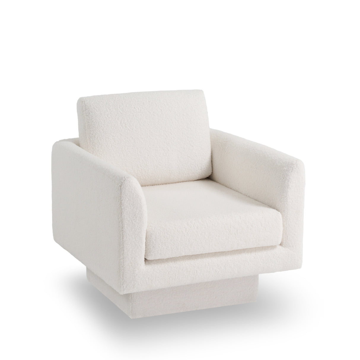 Hartswell Teddy Sherpa Modern Swivel Accent Chair