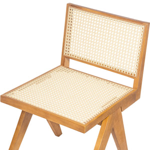 Chandigarh Dining Room Chairs with Natural Rattan (Set of 2)