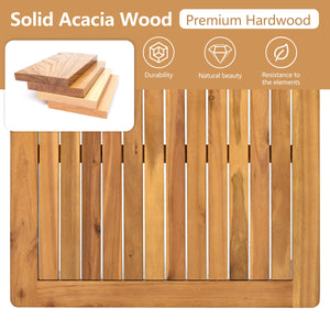 Outdoor 5-Piece Acacia Wood and Rope Patio Sofa Set