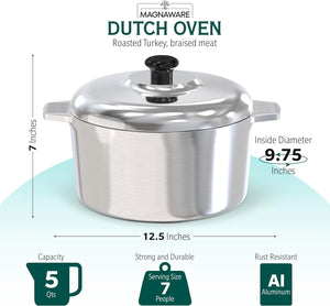 3 Quarts Round Dutch Oven with Lid